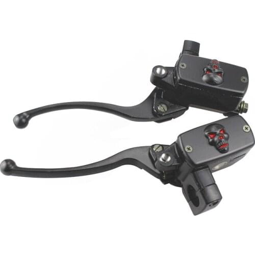 Universal Motorcycle 1'' 25mm Handlebar Skull Hydraulic Brake Clutch Master Cylinder Pump Lever For Harley Honda Yamaha Suzuki