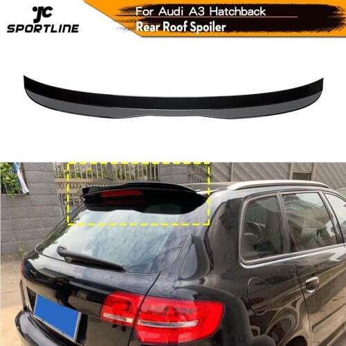 Rear Roof Spoiler Boot Lip Wing Spoiler For Audi A3 Hatchback 2013 - 2018 ABS Glossy Black