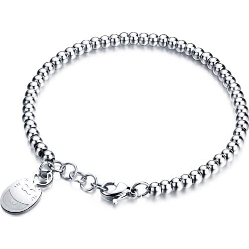 New Arrival Stainless Steel Silver Rose Gold Color Animal Cat Pendant Bracelet Elegant Vintage Bracelets Jewelry Gift for Women