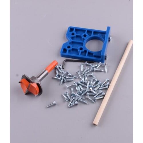 1 Set Cabinet Hinge Hole Jig Locator Guide Tools 35mm For Wood Drilling Drill Saw positioning installation