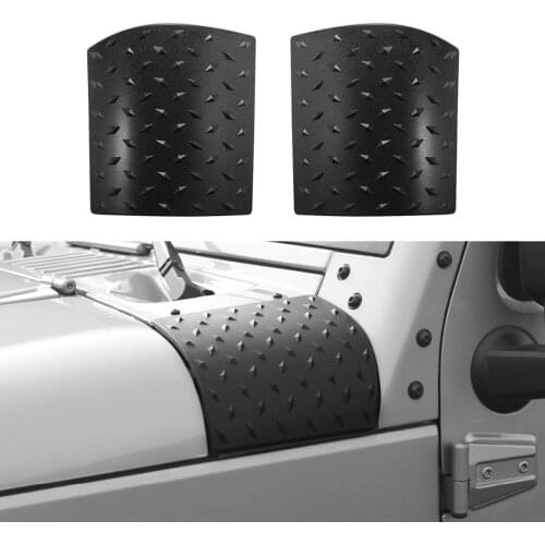 2pcs New Car Cowl Body Left Right Armor Hood Cover Guard Protector Sticker Accessory for Jeep Wrangler JK 2&4 Doors 2007-2017