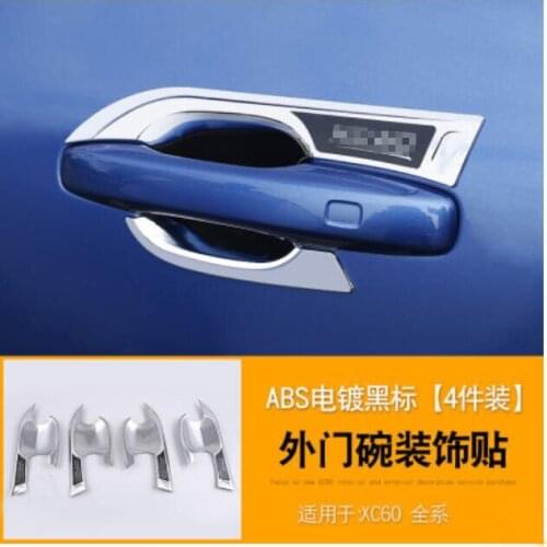 4pcs ABS Chrome Car door bowl covers for Volvo XC60 2018-2021