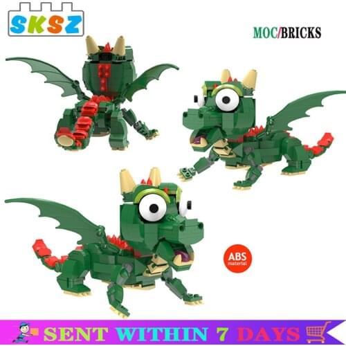 Baby Dragon Building Blocks 433pcs Kawaii Creativity Assembly Children Bricks Toy Animal Dinosaur Moc Blocks Adult Kid Xmas Gift