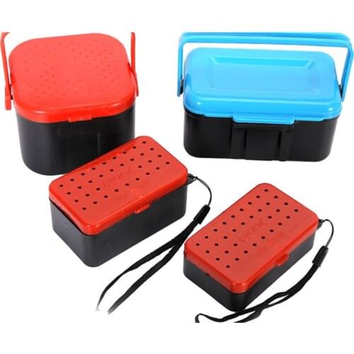 Fishing tackle accessories red worm box moisture breathable live bait box earthworm box thickened version