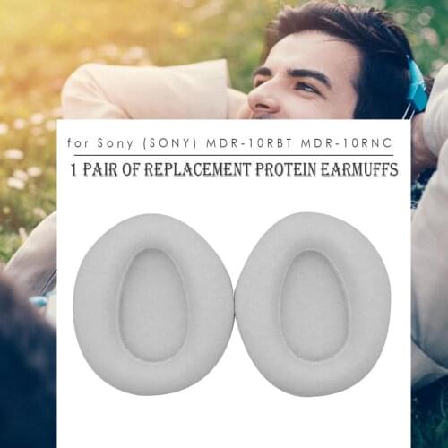 Protein Leather Ear Pads Foam Cushions Durable Flexible Changeable Soft Comfortable for SONY MDR 10RBT 10RNC 10R Headphones