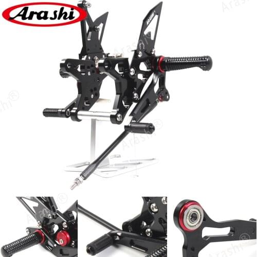 Arashi For KAWASAKI NINJA ZX6R Rearset Adjustable Footrest Foot Peg Rear Set ZX-6R ZX6R ZX636 2015 2016 2017 Aluminum