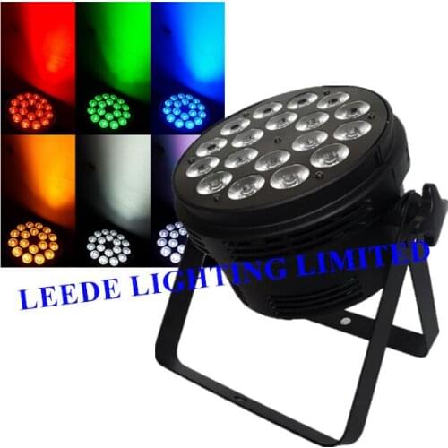 Free shipping 4pcs/lot Hot promotion 18PCS RGBWA 5 IN 1 dmx led par can stage washer light led lights 18x15W