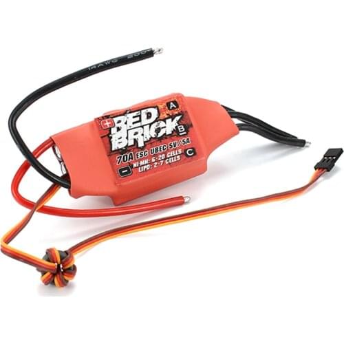 Red Brick 20A 30A 50A 80A 70A 100A 125A 200A ESC Brushless Speed Controller OPTO/BEC for RC Drone Airplane Helicotper Fixed-Wing