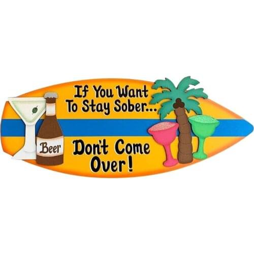 Wooden Surfboard Wall Decoration Signs Beach Bathroom Decor Hanging Sign Wall