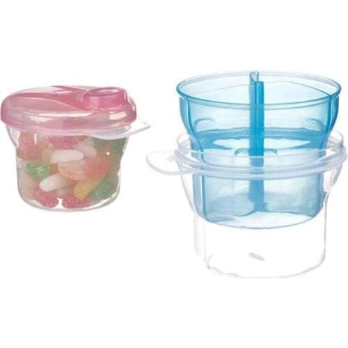 Baby Portable Rice Powder Box Travel Storage Three-compartment Rotary Cassette Three-layer Multi-purpose Milk Powder Box