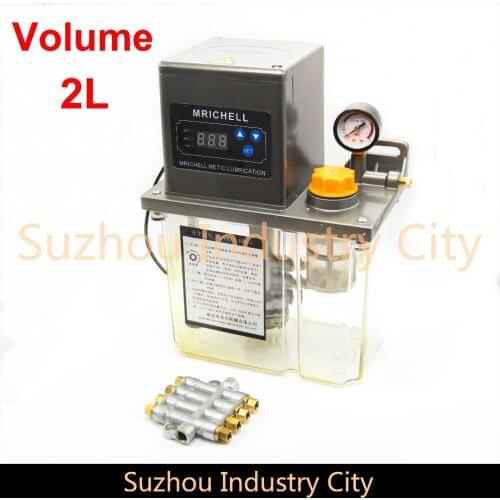 2L 220V AC Electric Auto Lubrication Pump CNC Engraving Router machine Automatic Oil Pump Single digital