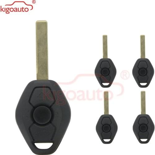 Kigoauto 5pcs remote key case shell 3 button HU92 for BMW 3 5 series X3 X5 Z4 car key cover