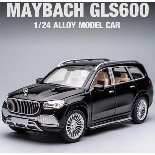 1:24 Alloy Model Car Mercedes-Benz Gls 600 Maybach Miniature Diecast Metal Vehicle Collection Display Gift for Children