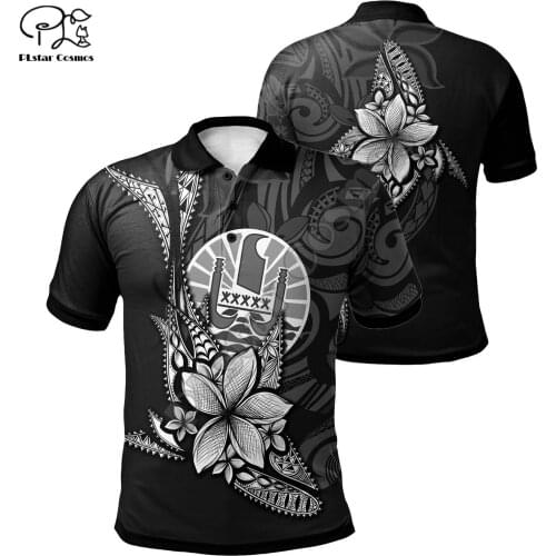 PLstar Cosmos Fashion 3d Print French Polynesia Men‘s Tahiti Polo Shirts New Designed Summer Short Sleeve Brand Clothing P5