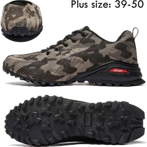 Big Size 39-50 Men Summer Breathable Sports Walking Footwear Lightweight Outdoor Jogging Sneakers Anti-Skid Road Running Shoes
