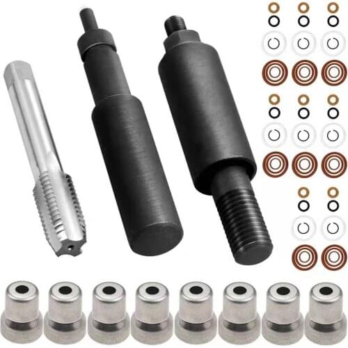 6.0L Fuel Diesel Engine Injector Nozzle For Ford Powerstroke Injector Sleeve And Cup Puller Seal Ring Installation Tool