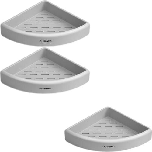 OUSUWO Toilet Bathroom Shelves Wall Mounting Free Punch Toilet Corner Toilet Bathing and Washing Table