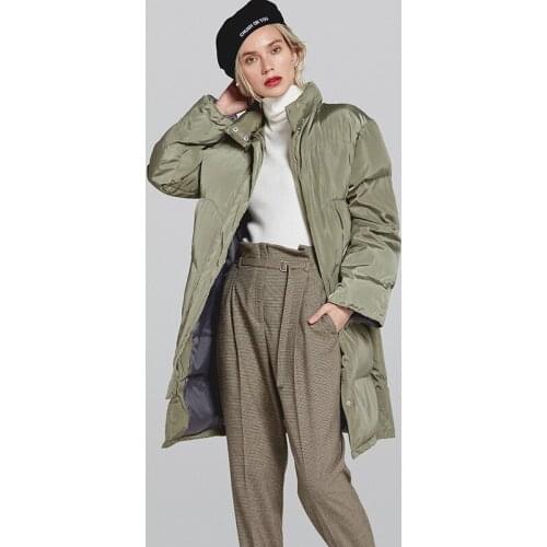2019 Direct Selling Long Winter New Even Hat Thickening Will Code Bread Cotton-padded Clothes Woman Fund Overknee Ma'am Jacket