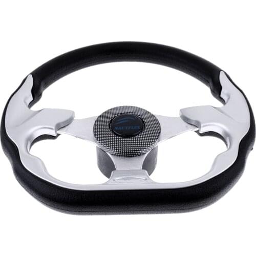 310mm Aluminum Alloy D Shape Marine Boat Steering Wheel 3/4' Key Way Tapered for Canoe Kayak Fishing Boat Replacement Acccessory