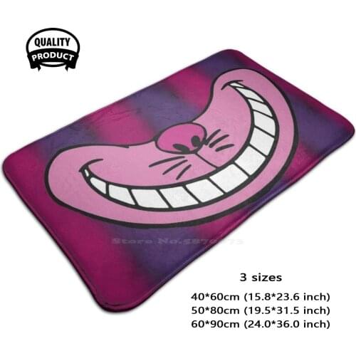 Smile 3D Household Goods Mat Rug Carpet Foot Pad Cat Cartoon Cartoon Smile Alice In Pinl Purple Smile Animation