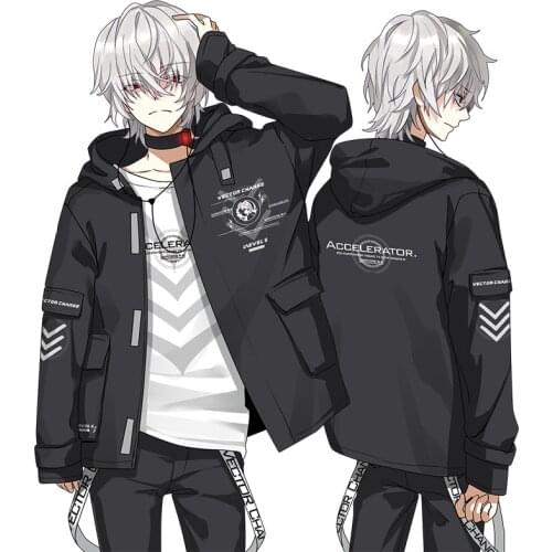 Windbreaker Coat Casual Hoodie T-shirt Pants Fashion Sui Anime Toaru Kagaku No Railgun Accelerator Cosplay Cos Daily