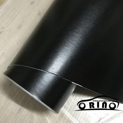 Premium Black Leather Pattern PVC Adhesive Vinyl Film Sticker For Auto Car Body Internal Decoration 50CMX100/150/200/300/500CM