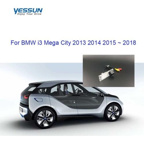 Yessun License plate camera For BMW i3/Mega City 2013 2014 2015 2016 2017 2018 trajectory dynamic car camera/ 1280*720P rear cam