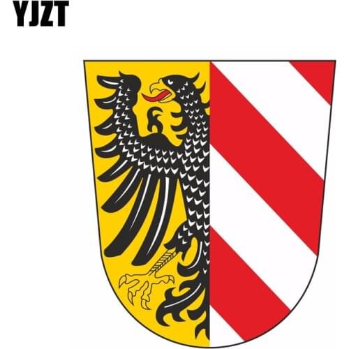 YJZT 10.7CM*12.2CM Funny Styling Nurnberg Coat of Arms Car Sticker Motorcycle Bike Decal 6-1957