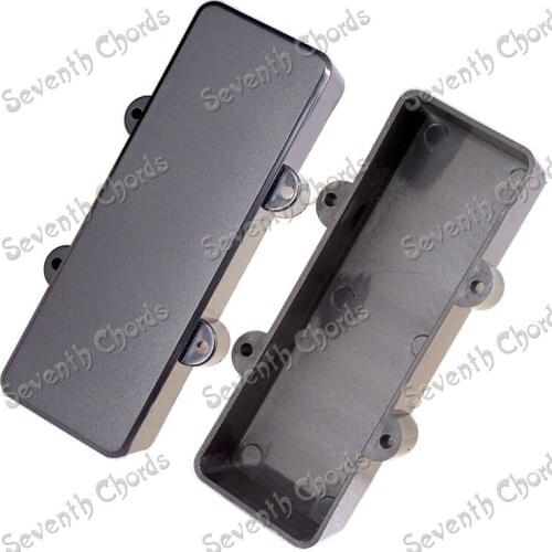 2 Pcs Black Plastic Sealed Closed Type Humbucker Pickup Covers For Electric Bass Guitar. / 113MM*39MM