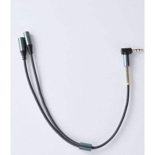 3.5mm 1 To 2 Dual Y Audio Headset Jack Splitter Share Cable Adapter Golden Connector Earpiece for Earphone Headphone