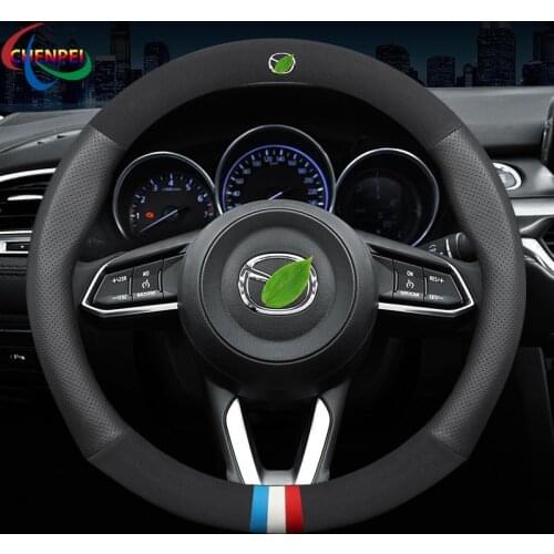 Car Steering Wheel Cover For Mazda 2 3 5 6 8 Atenza AXELA BT-50 CX5 CX7 CX3 CX9 CX30 2018 2019 2020 Car Interior Accessories
