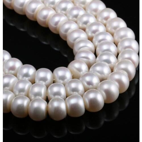Natural Freshwater Pearl Beads All Sides Light White Loose Beads for Necklace Bracelet Accessories Jewelry Making DIY 10-11mm