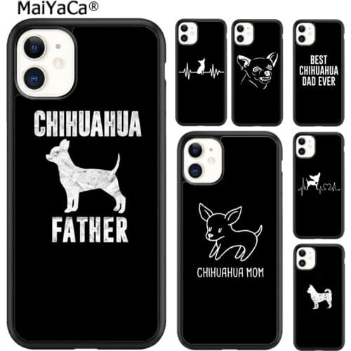 MaiYaCa Heartbeat Chihuahua Puppy Dog Phone Case Cover For iPhone SE 6 6s 7 8 plus X XR XS 11 12 pro max Samsung S8 S9 S10 shell
