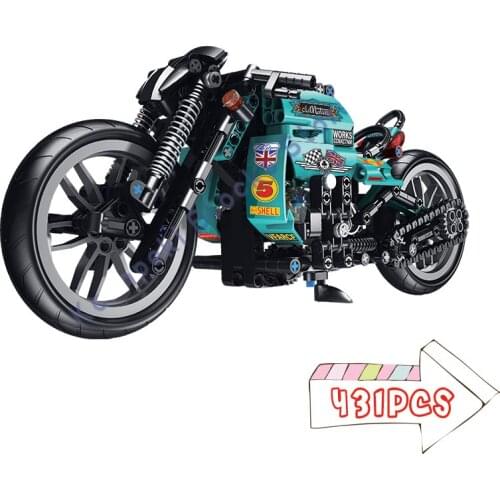 New 430PCS+ Motorcycle City Rider Building Blocks Bricks Toys Mini Model Technic Gifts for Kids Boys Super Speed Cars Children