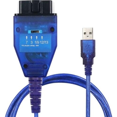 FT232RL OBD2 Diagnostic Cable For VAG KKL 409 Scanners USB With Switch Automobile Airbag ECU Scan Tools
