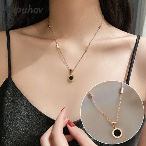 2021 New Trendy Korean Stylish Chain Necklace Aesthetic Stainless Steel Jewelry Boho Cuban Chain Personalized Choker Necklace