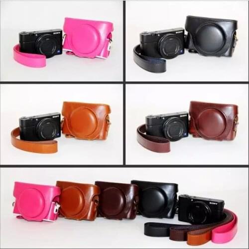 Camera Leather Case Bag Pouch For SONY Cyber-shot DSC-RX100III RX100MIII RX100IV RX100V Camera Cover
