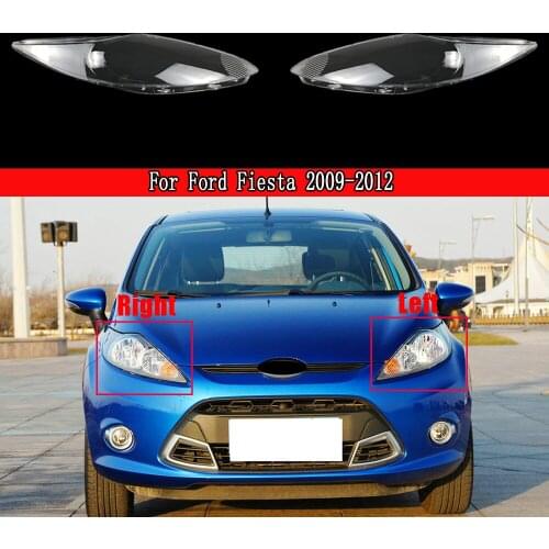 Headlight Cover Auto Glass Lens Shell Bright Lamp shade Shell Caps For Ford Fiesta 2009-2012 Car Replacement Auto Shell