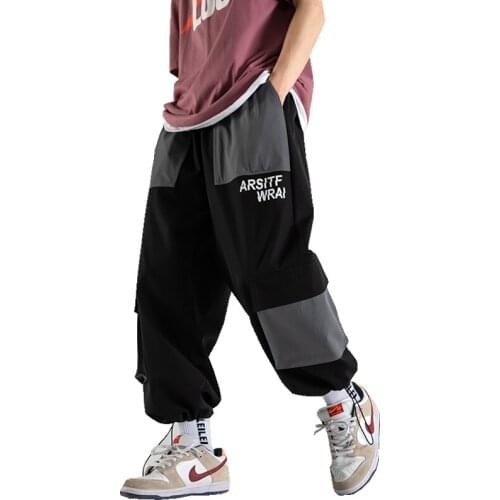 Men Pants Fashion 2021 Casual Jogger Pants Men Baggy Harem Wide Leg Trouser