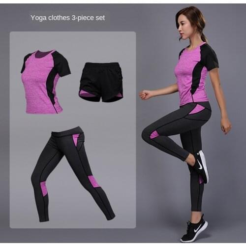 Summer 2020 New Slim Fast Dry Short Sleeve Casual Running Sportswear Womens Set Fitness Suit