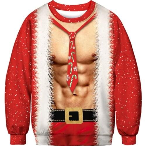 QNPQYX new men Santa Claus Clothing print sweatshirts women streetwear round neck hoodies large size fashion lovers sweatshirts