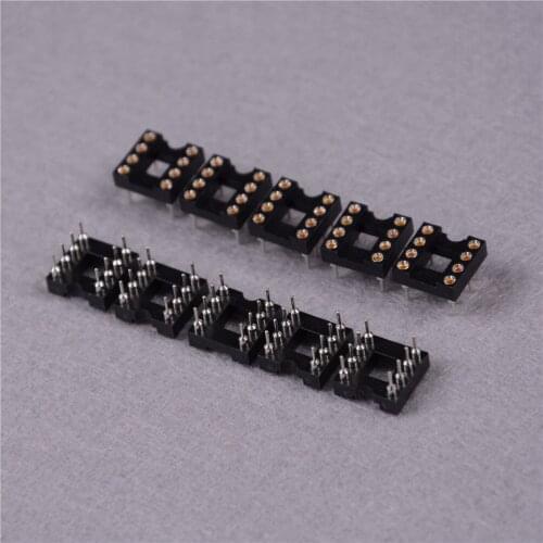 10pcs New Arrive Round Hole 8 Pins 2.54MM DIP DIP8 IC Sockets Adaptor Solder Type 8 PIN IC Connector