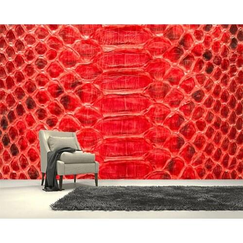 Papel de parede Red python texture background 3d wallpaper,living room tv wall bedroom wall papers home decor bar mural