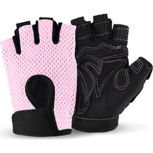 1 Pair Half-finger Gym Gloves Anti-skid Breathable Workout Fitness Weight Lifting Gloves for Men Women Training Cycling Sports