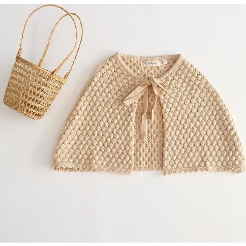 Baby Girls Clothes Outwear Autumn Winter Fashion Knitting Newborn Poncho Infant Coat Cloak Outfits