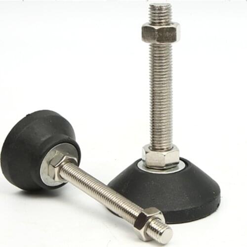 4/6/10pcs Adjustable Lathe Leg Thread Type Adjustable Levelling Feet Swivel Base Articulating Leveling legs Furniture Glide Pad