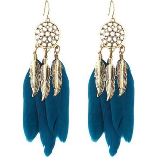 Earring Bohemian Sale Ethnic Brinco Feather Tassel Earrings Long Female Chain Retro Pendant Geometry Jewelry Figure 2021