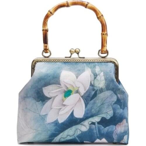 Female bag Fashion silk handbag cheongsam bag female bag handmade dinner bag tassel Womens handbags