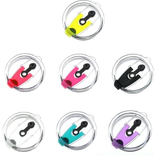 Splash Spill Proof Lid Sealing Cover For 20/30 Oz For Ozark Trail RTIC YETI Cup 7 Colors AS Crystal Clear Plastic Multicolor