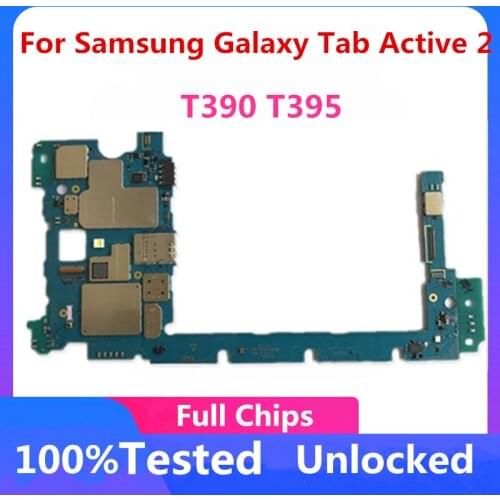 Factory Unlocked Mainboard For Samsung Galaxy Tab Active 2 T390 T395 Motherboard Wiith Chips Logic Board Android OS full chips